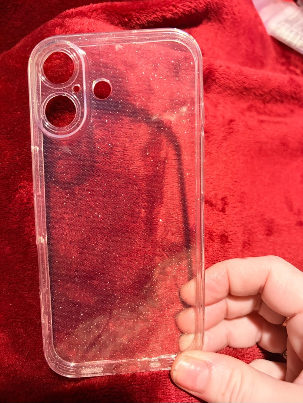 NWT Clear Glitter Protective Phone Case - Transparent iPhone 17